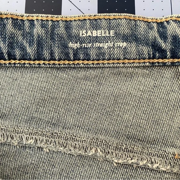 Adriano Goldschmeid AG-ED The Isabelle High-Rise Straight Crop Jeans Size 32 - Picture 2 of 13